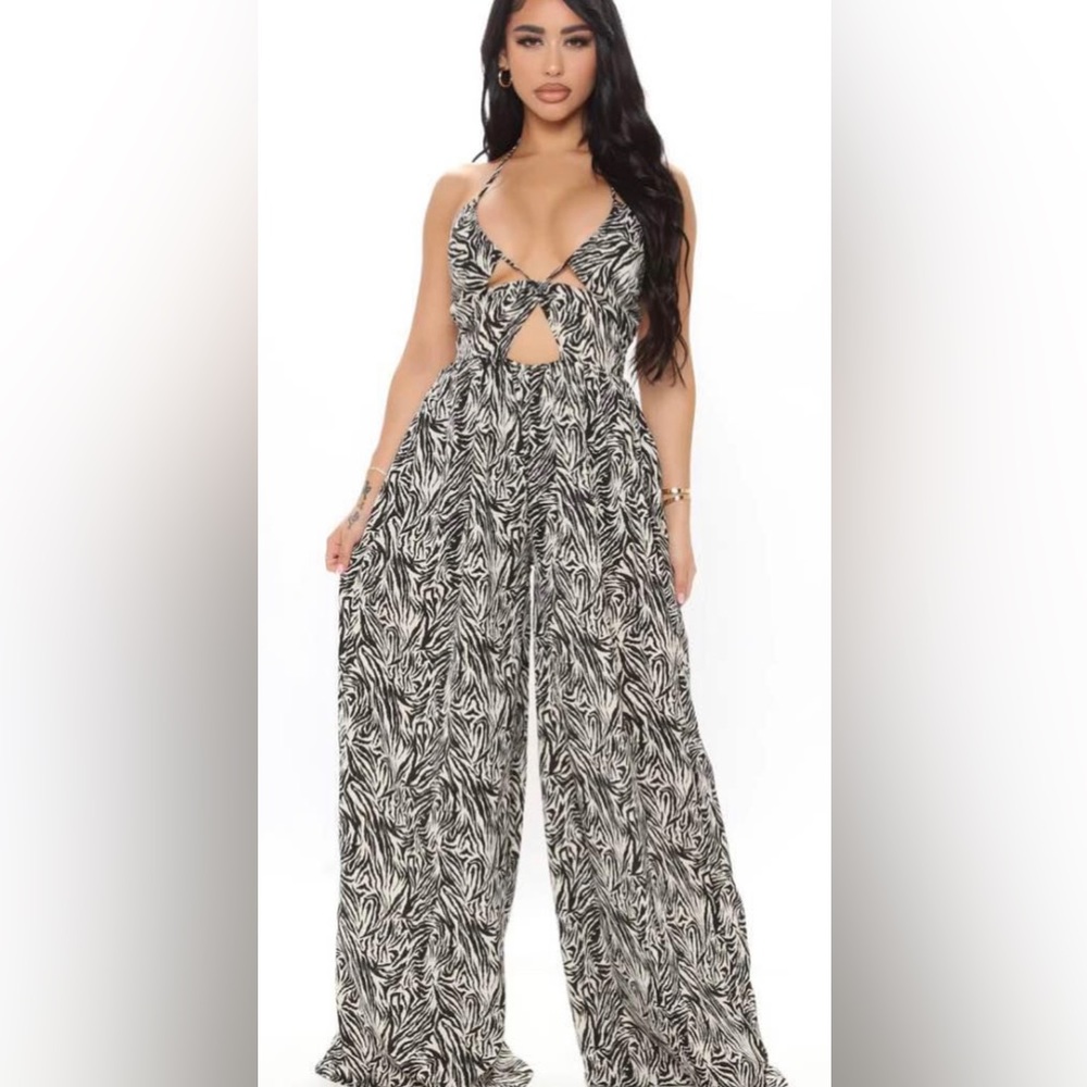 Fashion Nova Animal Print Jumpsuit